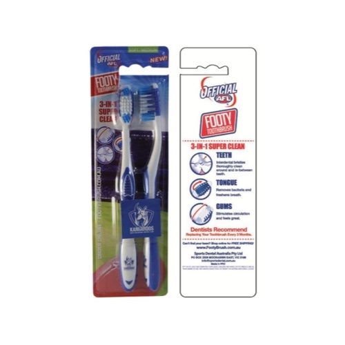 North Melbourne Kangaroos Toothbrush Twin Pack