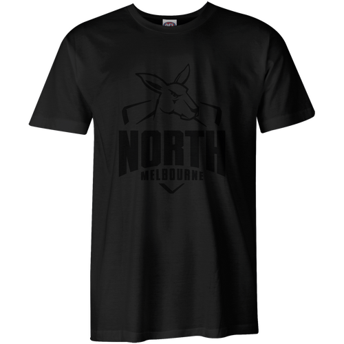 North Melbourne Kangaroos Mens Stealth Black Tee