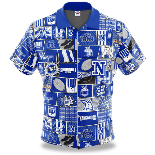 North Melbourne Kangaroos Pop Art Button Up Shirt
