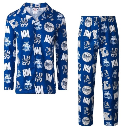North Melbourne Kangaroos Mens Flannel PJ Set