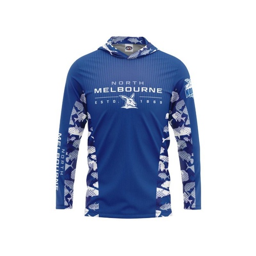 North Melbourne Kangaroos Youths Hooded Fishing Shirt