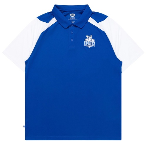 North Melbourne Kangaroos Mens Performance Polo