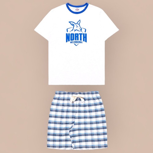 North Melbourne Kangaroos Mens Check PJ Set