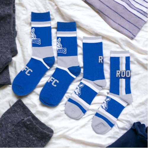 North Melbourne Kangaroos 2-Pack Mens Club Socks
