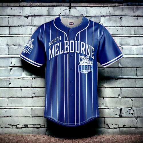 North Melbourne Kangaroos Slugger Baseball Shirts