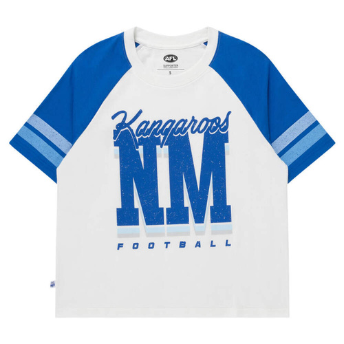 North Melbourne Kangaroos Womens 2-Tone Raglan