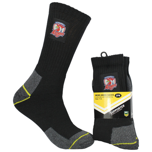 Sydney Roosters Work Socks - 2 Pack