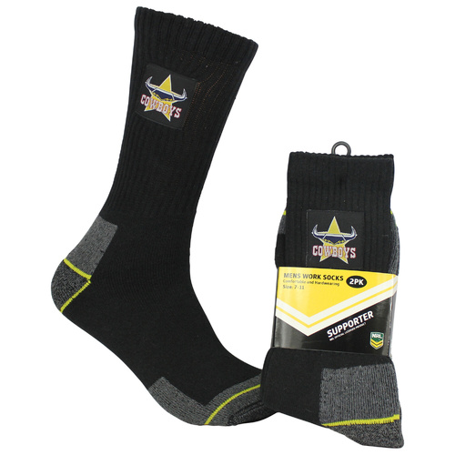 North Queensland Cowboys Work Socks - 2 Pack