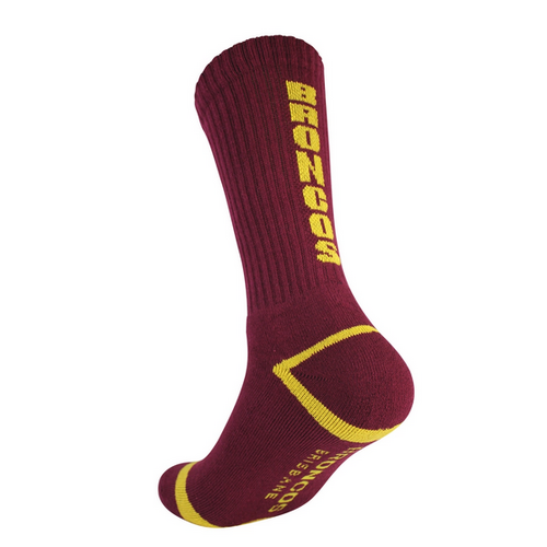 Brisbane Broncos 1 Pack Crew Socks