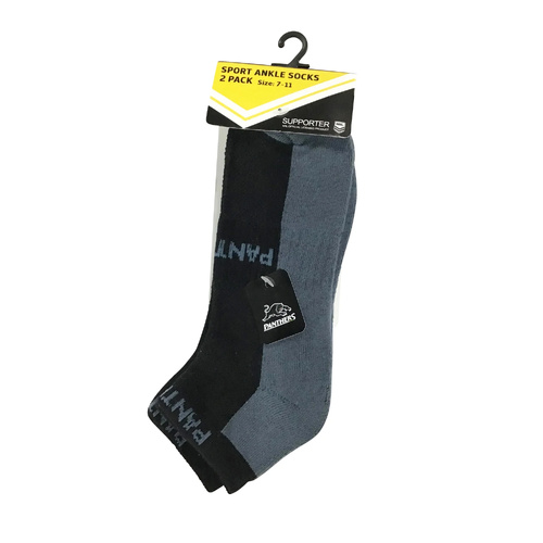 Penrith Panthers 2 Pack Ankle Socks