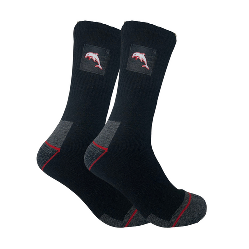 Dolphins NRL Work Socks - 2 pack