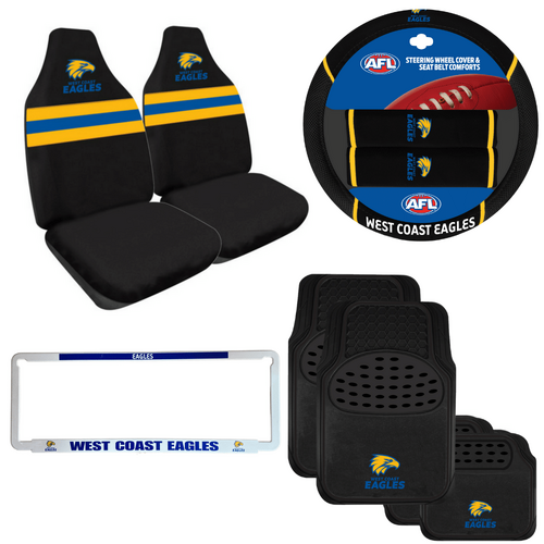 West Coast Eagles Car Accessories Value Pack