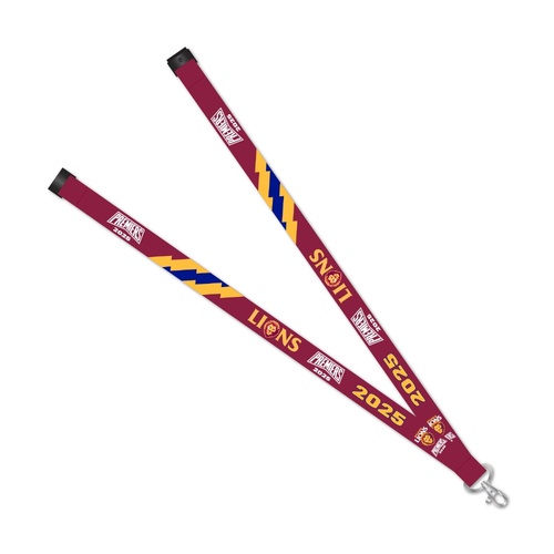 Brisbane Lions 2025 Premiers Logo Lanyard