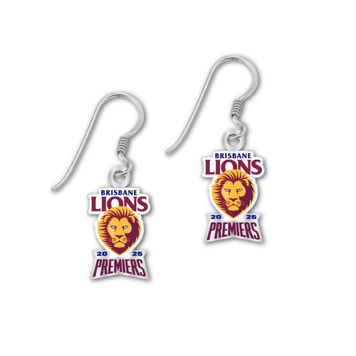 Brisbane Lions 2025 Premiers Colour Logo Earrings