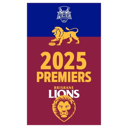 Brisbane Lions 2025 Premiers Supporter Flag