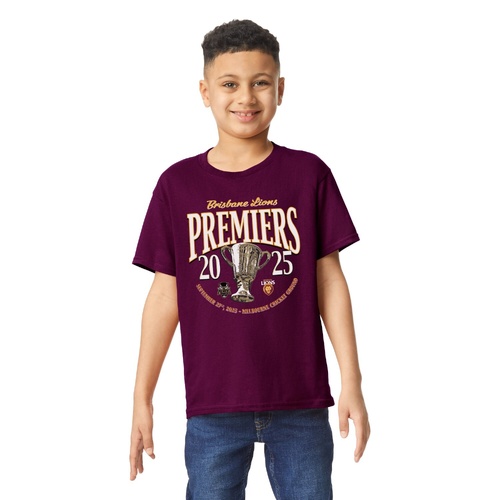Brisbane Lions 2025 Premiers Youths Tee