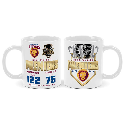 Brisbane Lions 2025 Premiership Coffee Mug