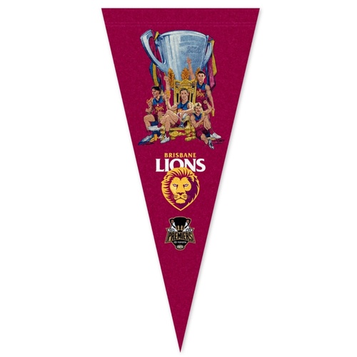 Brisbane Lions 2025 Grange Premiers Cup Felt Pennant