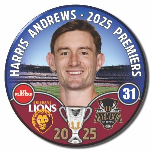 Brisbane Lions 2025 Premiers Badge - ANDREWS