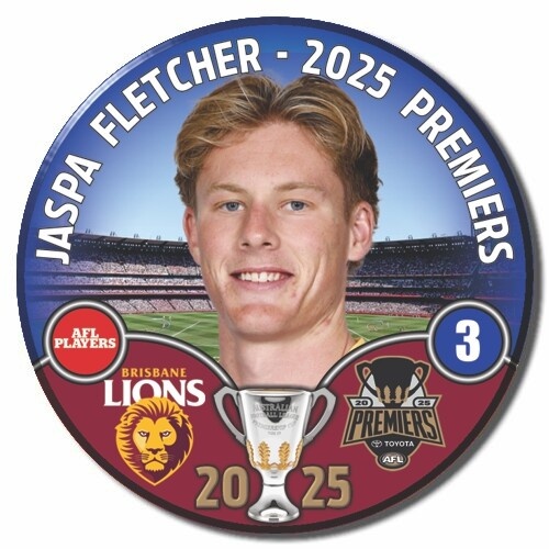 Brisbane Lions 2025 Premiers Badge - FLETCHER