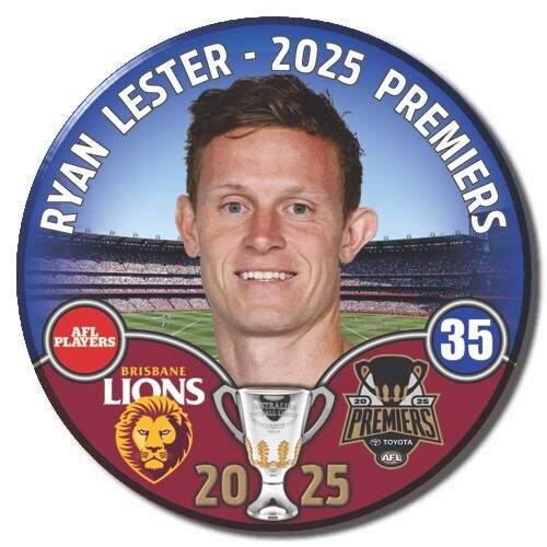 Brisbane Lions 2025 Premiers Badge - LESTER