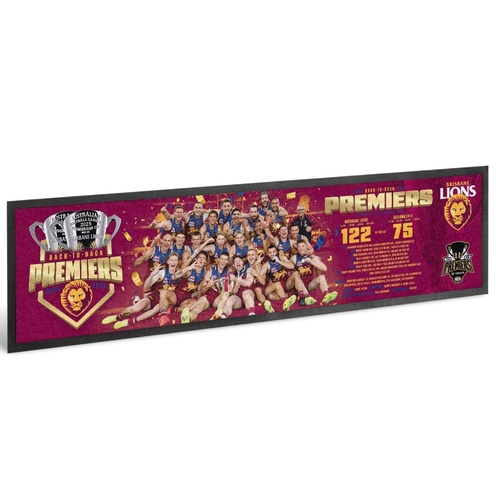 Brisbane Lions 2025 Premiers Photo Bar Runner