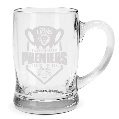 Brisbane Lions 2025 Premiers Mini Glass Stein