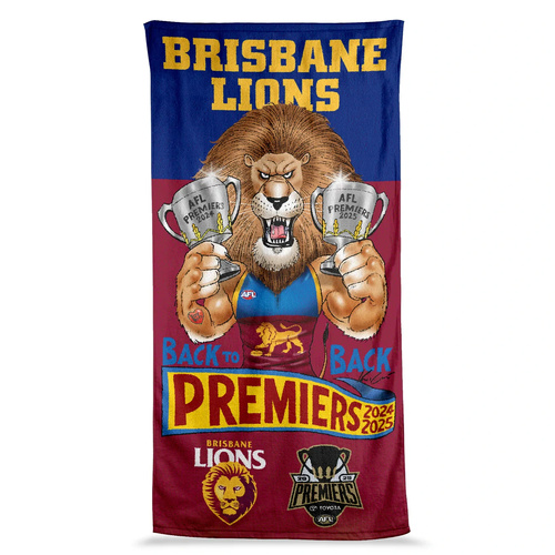 Brisbane Lions 2025 Mark Knight Beach Towel