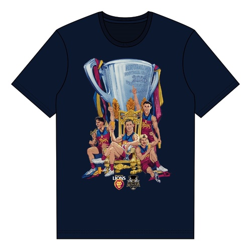 Brisbane Lions 2025 Grange Premiers Cup Youths Tee