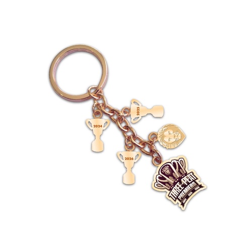 Brisbane Lions 2026 Premiers 3-Peat Charm Keyring