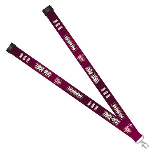 Brisbane Lions 2026 Premiers 3-Peat Logo Lanyard