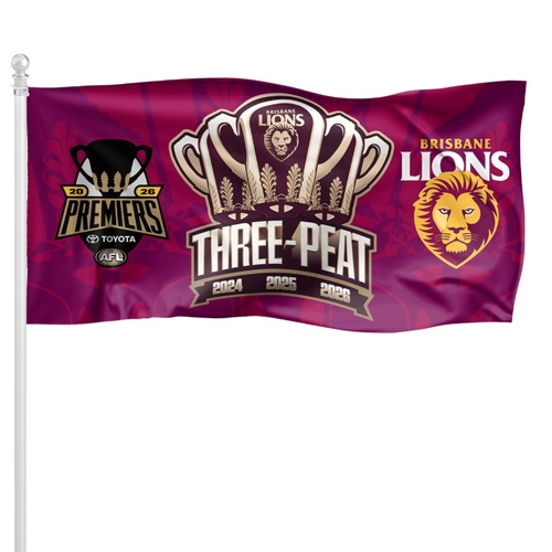 Brisbane Lions 2026 Premiers Pole Flag