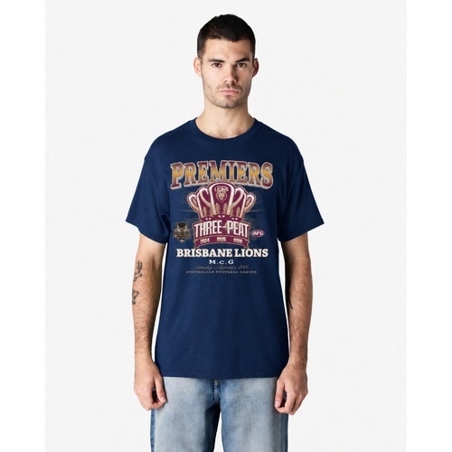 Brisbane Lions 2026 Premiers Adults Tee Navy