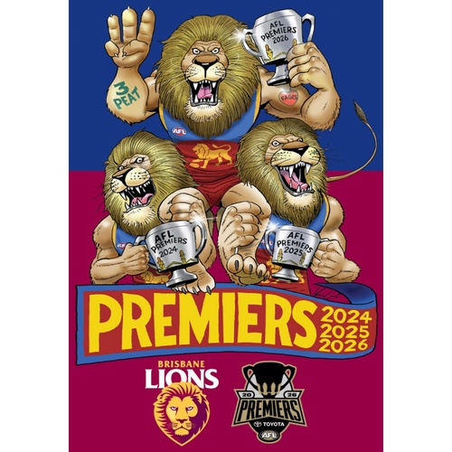 Brisbane Lions 2026 Premiers Mark Knight Small Sticker