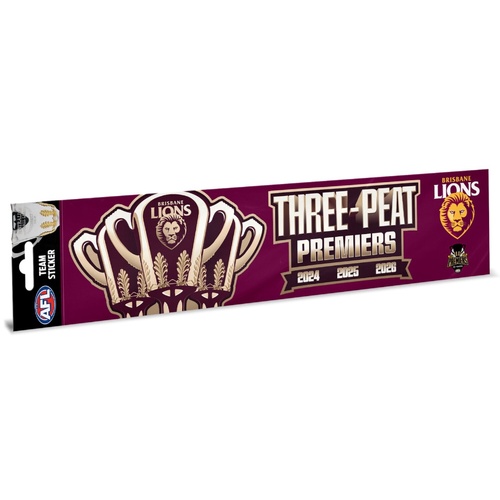 Brisbane Lions 2026 Premiers Bumper Sticker