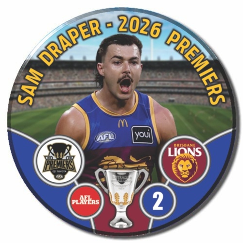 Brisbane Lions 2026 Premiers Badge - DRAPER