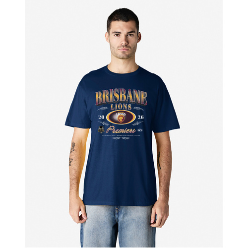 Brisbane Lions 2026 Premiers Adults Stats Tee