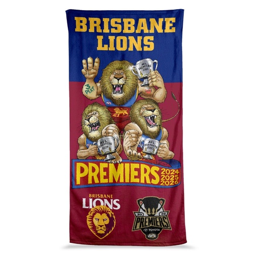 Brisbane Lions 2026 Mark Knight Beach Towel