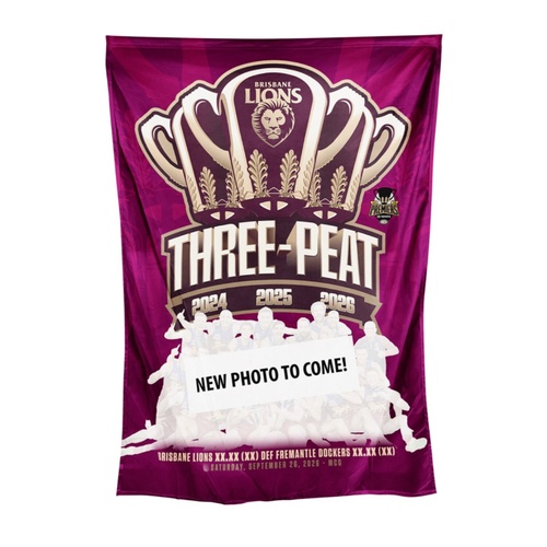 Brisbane Lions 2026 Premiers Photo Wall Flag