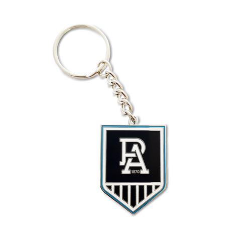 Port Adelaide Power Logo Metal Keyring