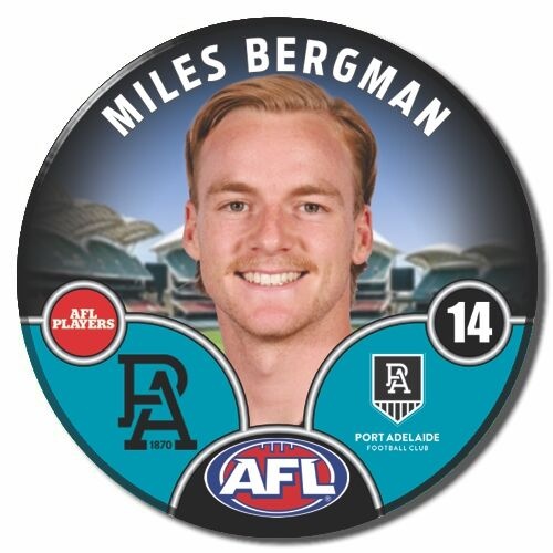 Port Adelaide Power 2025 Player Pin Badge - BERGMAN