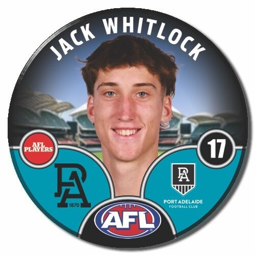 Port Adelaide Power 2025 Player Pin Badge - WHITLOCK