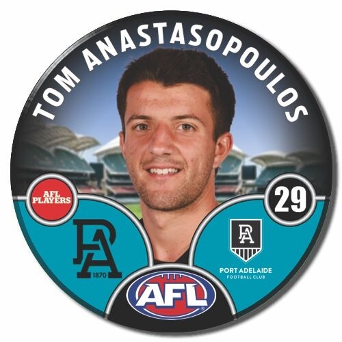 Port Adelaide Power 2025 Player Pin Badge - ANASTASOPOULOS
