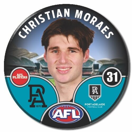 Port Adelaide Power 2025 Player Pin Badge - MORAES
