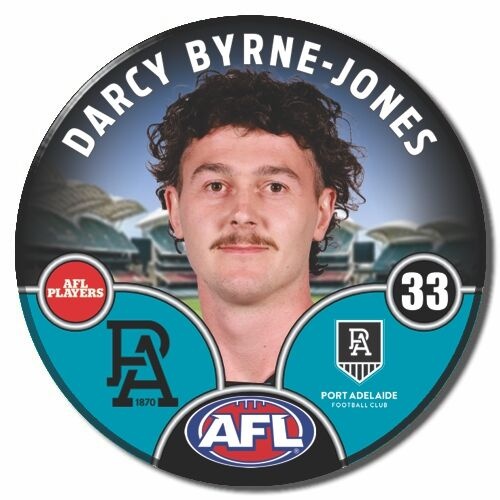 Port Adelaide Power 2025 Player Pin Badge - BYRNE-JONES