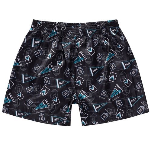 Port Adelaide Power Adults Satin Boxer Shorts