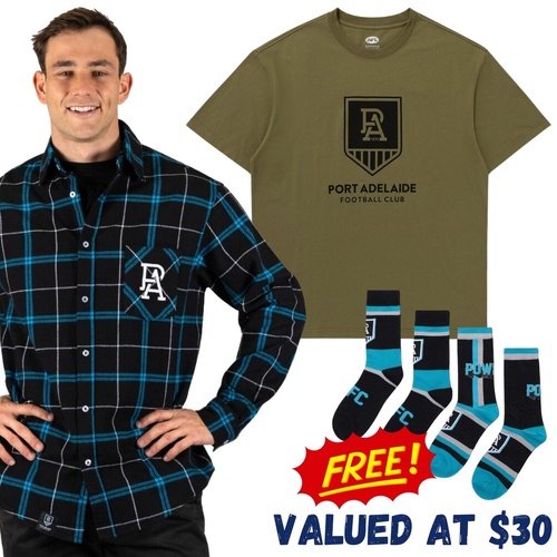 Port Adelaide Power Dad Pack - FREE Socks