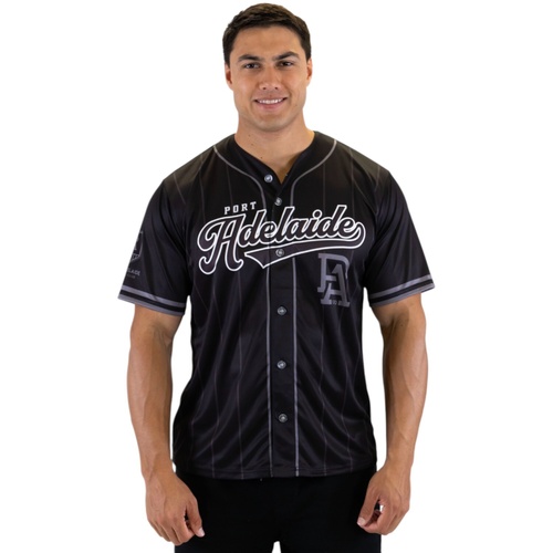 Port Adelaide Power Blackout Baseball Shirt