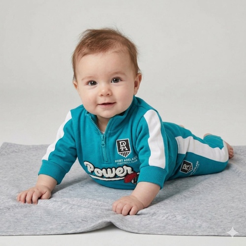 Port Adelaide Power  Baby 1/4 Zip Tracksuit Set