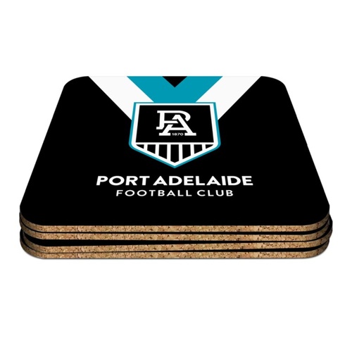Port Adelaide Power 4 Pack Coaster